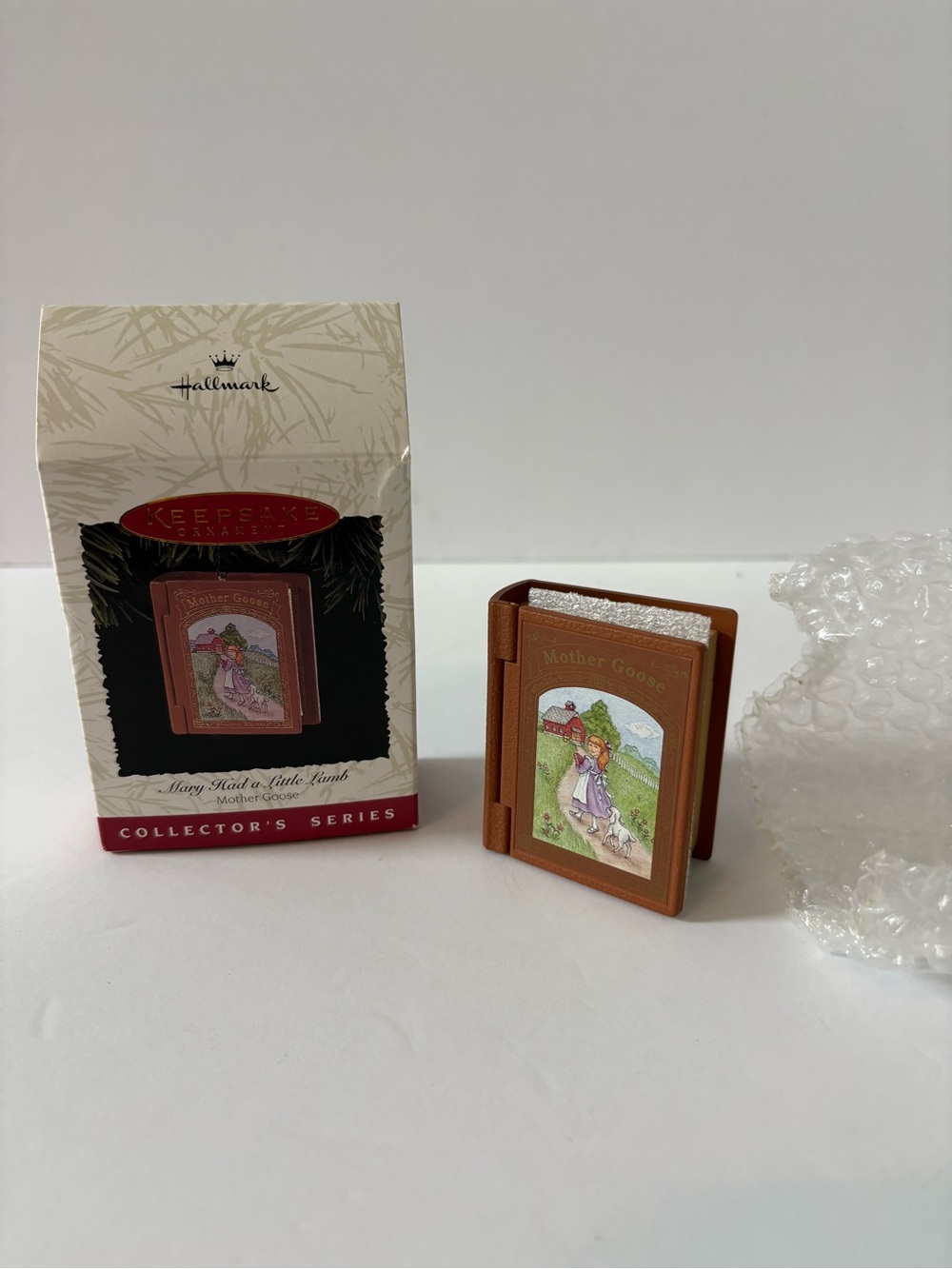 Vintage 1996 Hallmark Keepsake Miniature 'Mother Goose' Book Ornament